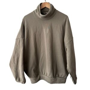 Adidas x Fear of God Athletics Mock Neck Sweatshirt Clay Mens Medium NWT New